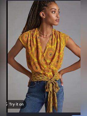Maeve Marzia Wrap Blouse size X-Large